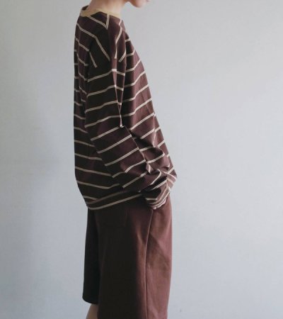 画像23: ボーダールーズロングTシャツ　Border Loose Long T-shirts