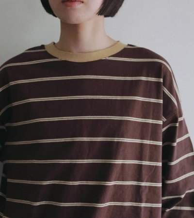 画像25: ボーダールーズロングTシャツ　Border Loose Long T-shirts