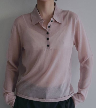 画像4: シアーポロニット　Sheer Polo Knit