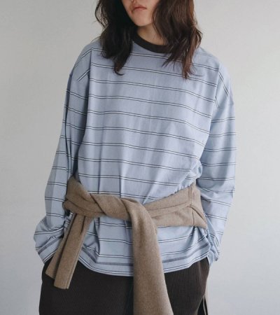 画像11: ボーダールーズロングTシャツ　Border Loose Long T-shirts