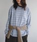 画像11: ボーダールーズロングTシャツ　Border Loose Long T-shirts (11)