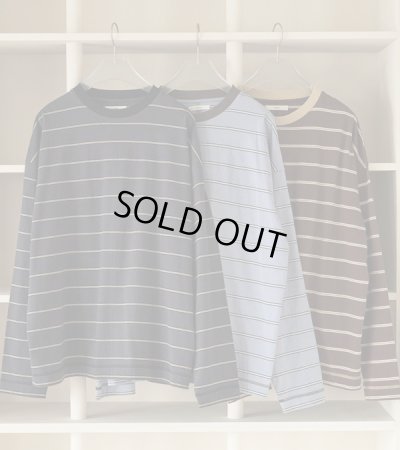 画像1: ボーダールーズロングTシャツ　Border Loose Long T-shirts
