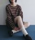 画像27: ボーダールーズロングTシャツ　Border Loose Long T-shirts (27)