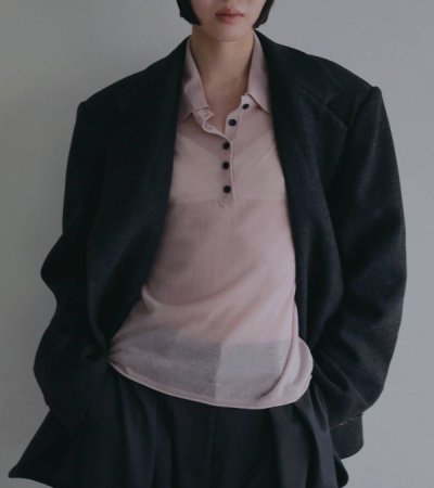 画像8: シアーポロニット　Sheer Polo Knit