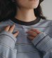 画像14: ボーダールーズロングTシャツ　Border Loose Long T-shirts (14)