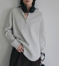 ワッフルルーズヘンリートップス　Waffle Loose Henleytops