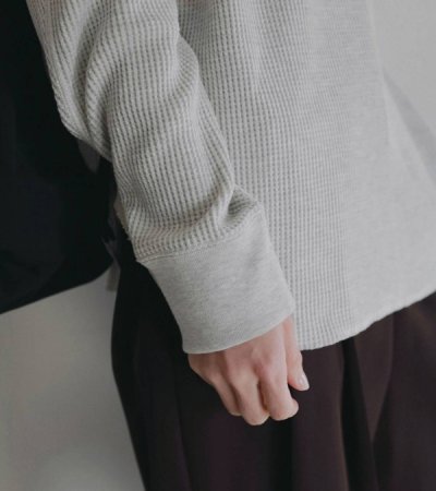 画像11: ワッフルルーズヘンリートップス　Waffle Loose Henleytops