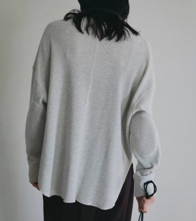 画像9: ワッフルルーズヘンリートップス　Waffle Loose Henleytops