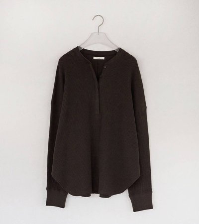 画像3: ワッフルルーズヘンリートップス　Waffle Loose Henleytops