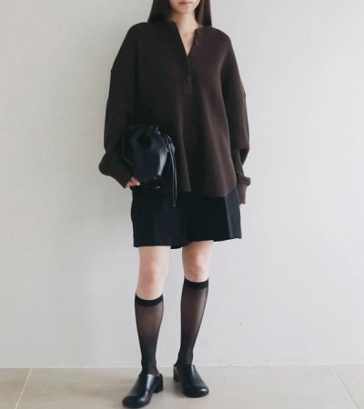 画像15: ワッフルルーズヘンリートップス　Waffle Loose Henleytops