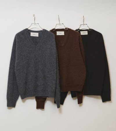 画像1: ウールカシミアVネックニット　Woolcashmere Vneck Knit