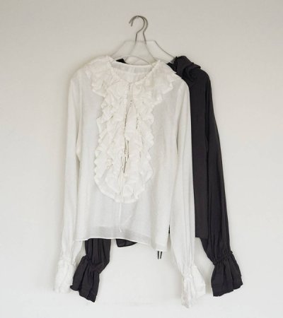 画像1: 2ウェイフリルブラウス　2way Frill Blouse