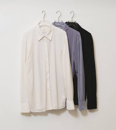 画像2: ラウンドヘムベロアシャツ　Roundhem Velour Shirts