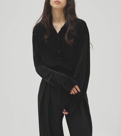 画像1: ラウンドヘムベロアシャツ　Roundhem Velour Shirts