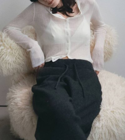 画像18: レイヤードクルーネックカーディガン　Layered Crewneck Cardigan
