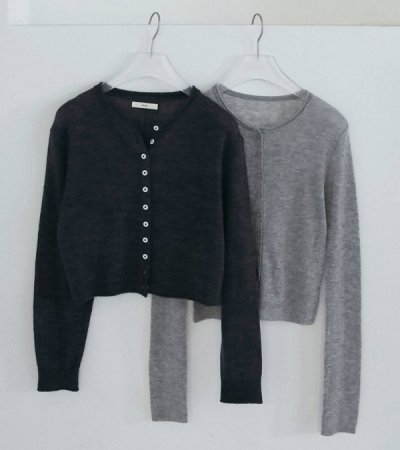 画像4: レイヤードクルーネックカーディガン　Layered Crewneck Cardigan