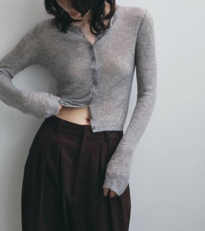 画像17: レイヤードクルーネックカーディガン　Layered Crewneck Cardigan