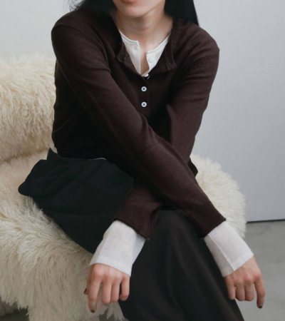 画像7: レイヤードクルーネックカーディガン　Layered Crewneck Cardigan