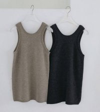 ニットロングタンクトップ　Knit Long Tanktop