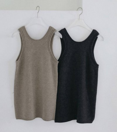 画像1: ニットロングタンクトップ　Knit Long Tanktop