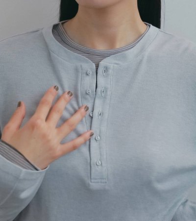 画像7: ウールシアーヘンリートップス　Wool Sheer Henleytops