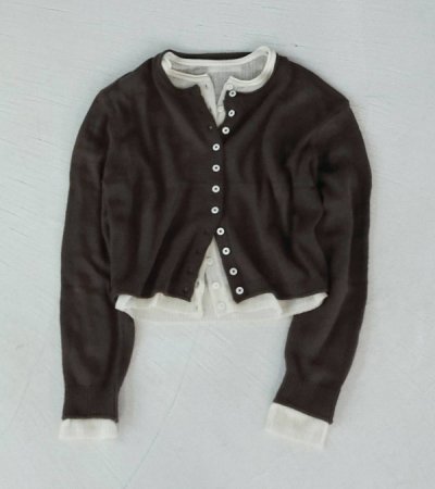 画像3: レイヤードクルーネックカーディガン　Layered Crewneck Cardigan