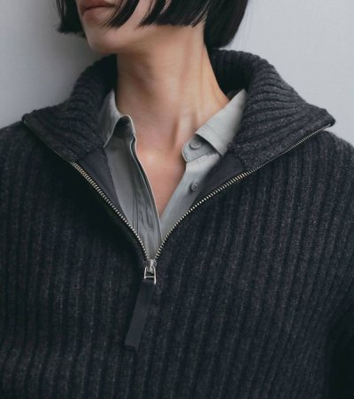 画像4: ハーフジップリブニット　Halfzip Rib Knit