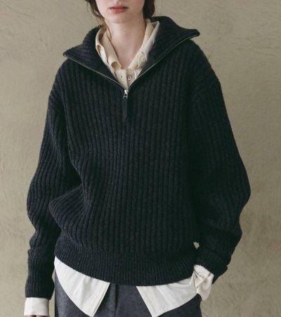 画像5: ハーフジップリブニット　Halfzip Rib Knit