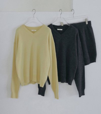 画像1: ウールVネックニット　Wool Vneck Knit