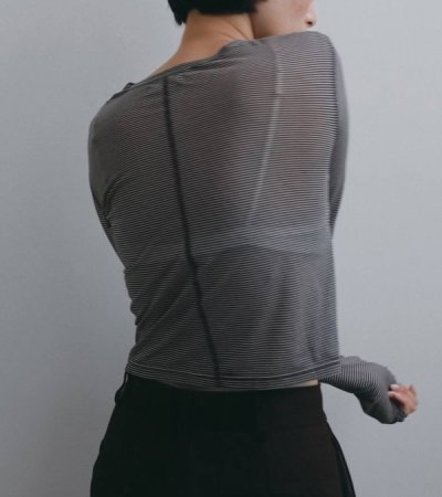 画像9: シアーボーダーロングTシャツ　Sheer Border Long T-shirts