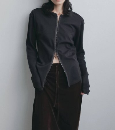 画像16: ジャガードリブフロントホックトップス　Jacquardrib Fronthook Tops