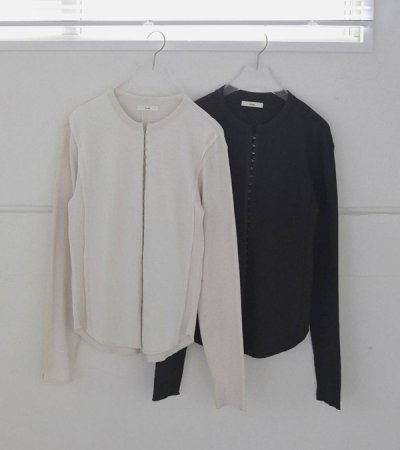 画像1: ジャガードリブフロントホックトップス　Jacquardrib Fronthook Tops