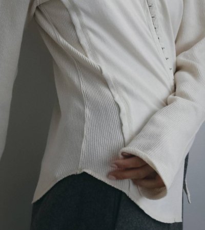 画像14: ジャガードリブフロントホックトップス　Jacquardrib Fronthook Tops