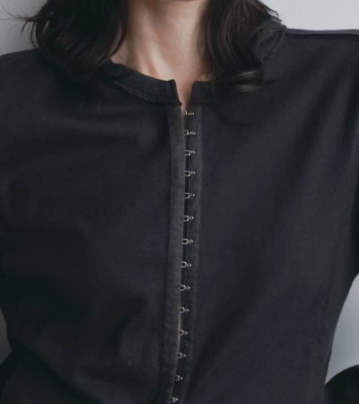 画像17: ジャガードリブフロントホックトップス　Jacquardrib Fronthook Tops