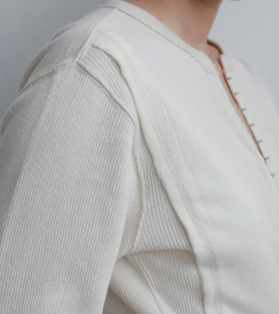 画像13: ジャガードリブフロントホックトップス　Jacquardrib Fronthook Tops