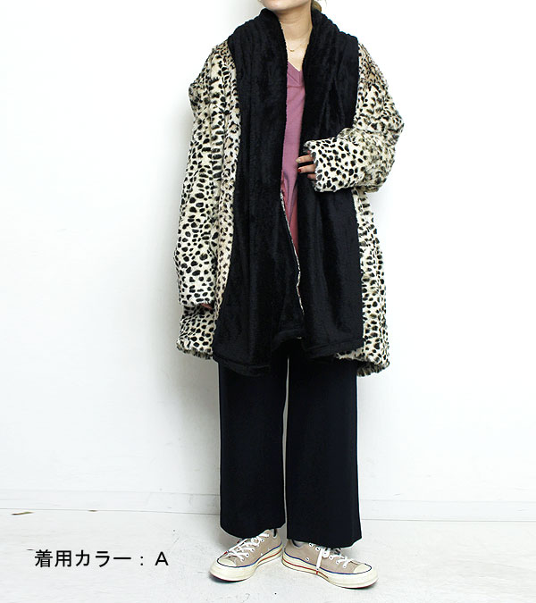 77circa/ナナナナサーカ/50%OFF！ファーカラーレオパードコート circa 
