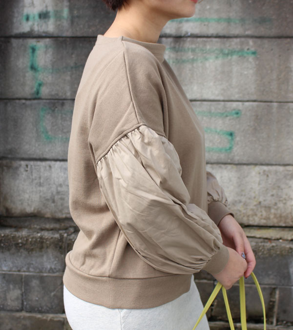 Munich ミューニック フレンチテリー ブロードバルーンスリーブプルオーバー