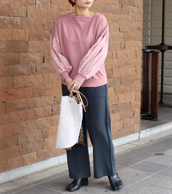 Munich ミューニック フレンチテリー ブロードバルーンスリーブプルオーバー