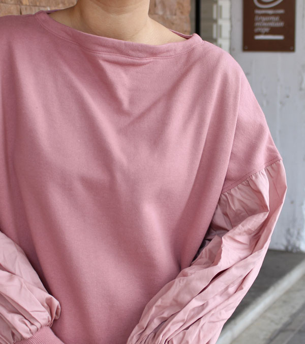 Munich ミューニック フレンチテリー ブロードバルーンスリーブプルオーバー