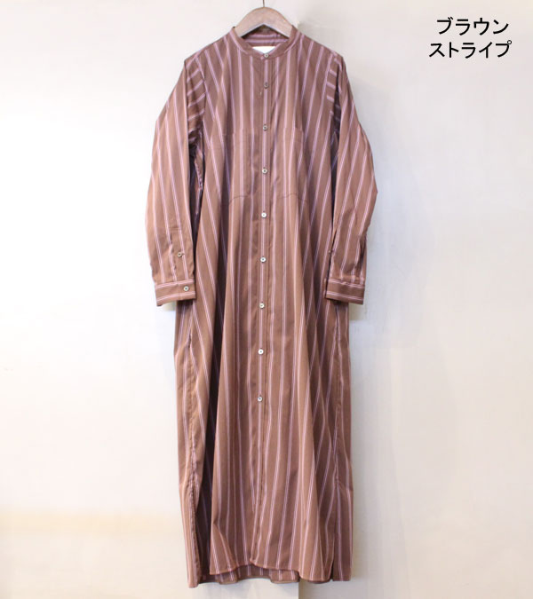 Ticca ティッカ Off Wポケットナローシャツワンピース ストライプ セール商品につき返品不可