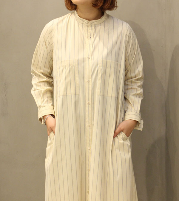 Ticca ティッカ Off Wポケットナローシャツワンピース ストライプ セール商品につき返品不可