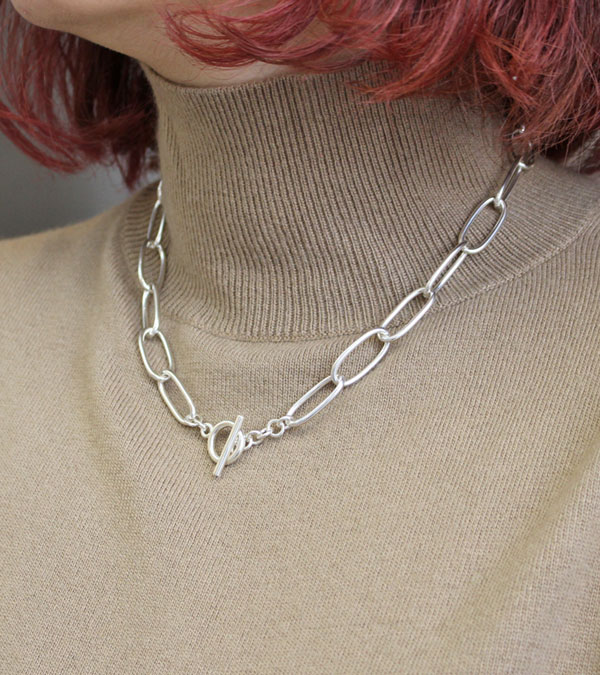オーバルチェーンネックレス Oval Chain Necklace (Silver925