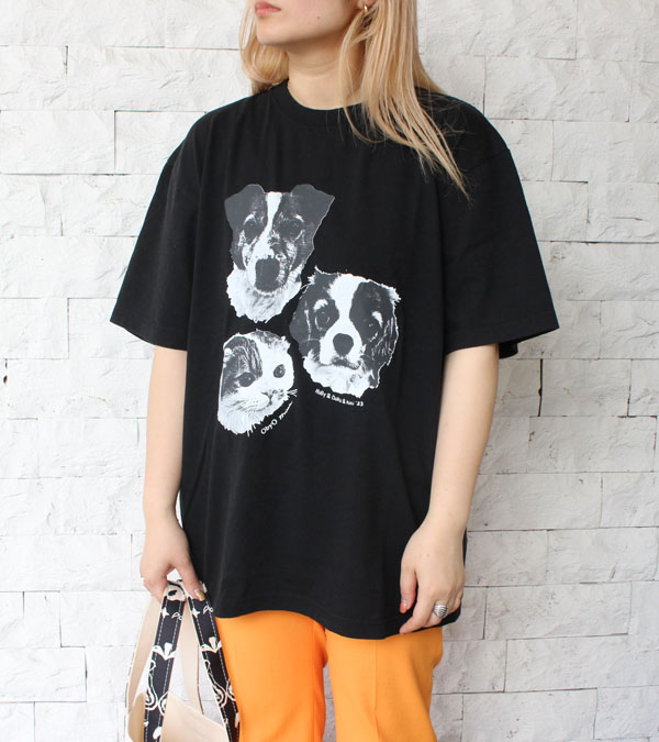 プリントショートスリーブティー(ホリー)　ObyO print short sleeve tee(holly）