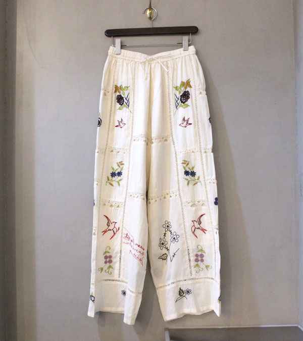 エンブロイダリーパッチワークトラウザー　Embroidery Patchwork Trousers