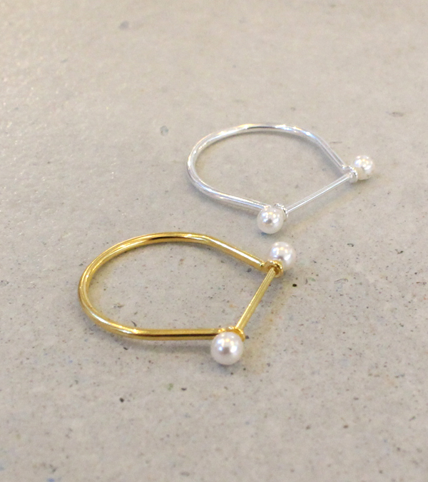 スキニーパールリング　Skinny Pearl Ring
