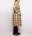 画像2: 80%OFF！レーヨンウールチェックコートドレス　rayon wool check coat dress　《セール商品につき返品不可》