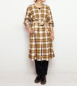 画像1: 80%OFF！レーヨンウールチェックコートドレス　rayon wool check coat dress　《セール商品につき返品不可》