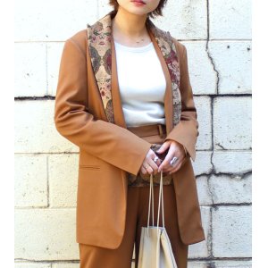 画像: 70%OFF！ヴィンテージファブリックカラーテーラードジャケット　circa make vintage fabric collar tailored jacket《セール商品につき返品不可》