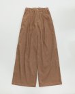 画像1: コーデュロイタックパンツ　Corduroy Tuck Pants