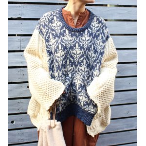 画像: 30%OFF！アウトサイドノルディックワイドニットトップ(フロント/ノルディック)　circa make outside nordic wide knit top《セール商品につき返品不可》